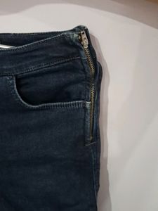 Flared Jeans With Side Zip