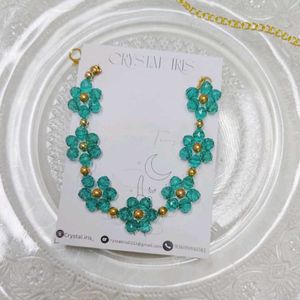 Peacock Green Floral Bracelet