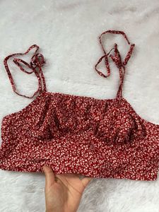 Cute Floral Tie Up Corset Top ❤️🌸