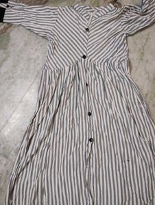 Striped Button-Down Dress
