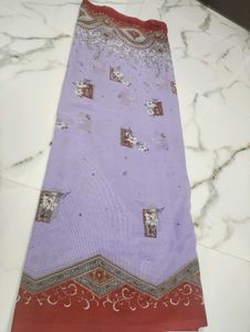 Elegant Lavender Floral Saree