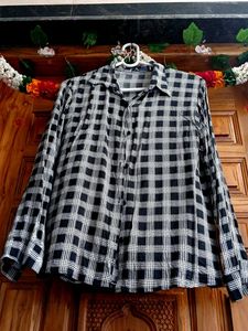Retro Black &amp; White Checkered Shirt