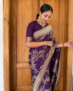 New women banarasi soft silk saree