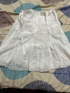 Pure White Short Skirt