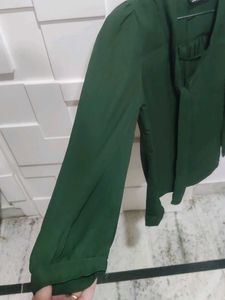 Elegant Green Formal Top