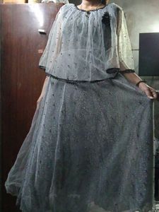 Elegant Gown with Cape (For babygirl 10 to 15 year