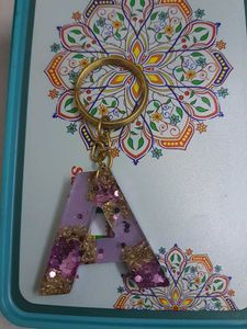Resin &#39;A&#39; Keychain