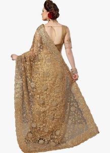 Nivah Fashion Women&#39;s Net Embroidery Stone Work Sa