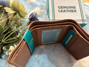 Brown Leather Tri-Fold Wallet