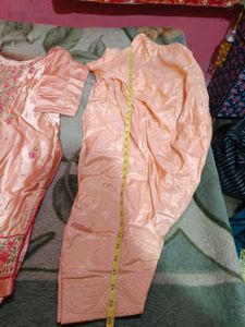 Peach Embroidered Salwar Suit