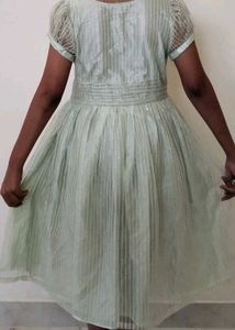 Pale Green Party Dress with Sparkles