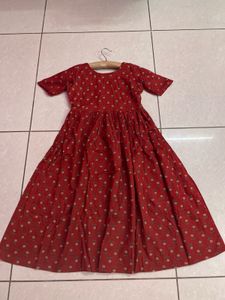 Red Printed Dress