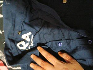 dark blue shirts