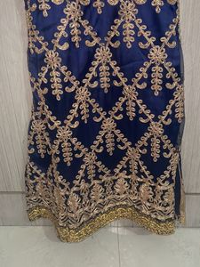 Elegant Blue &amp; Gold Kurta Set