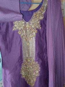 Purple kurta set