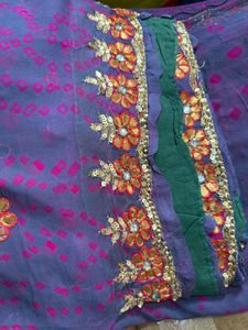 Embroidered Floral Saree - Stunning Design!