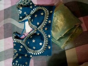 saree with redy blouse