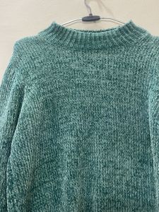 Max Green Ribbed Sweater Polyester