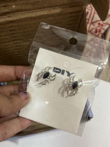 Silver Spider Earrings