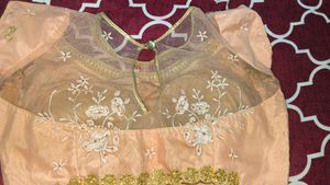Peach Embroidered Blouse