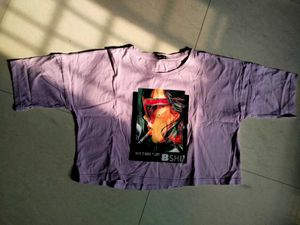 Lavender Boyfriend Top M Size