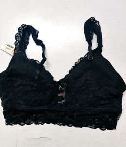 No Boundaries Womens Bralette Size Large Black