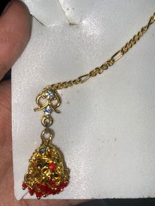 Heavy Red And gold Jewellery Set With Earrings An