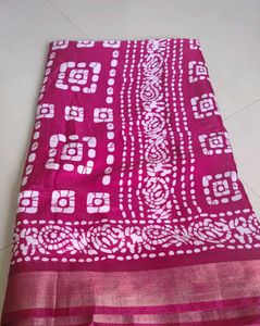 Pink Batik Saree