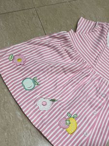 Pink Striped Baby Dress