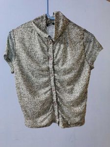 Stylish Olive Print Top