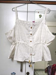 Zudio Bohemian Hakoba Top With Lace Detailing