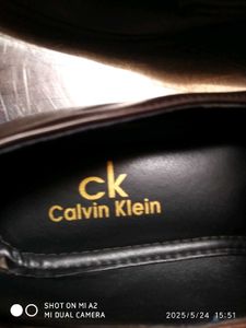 Calvin Klein Brown Leather Loafers