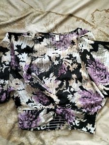 Floral Print Sheer Top