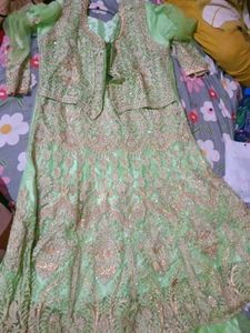 Elegant Green Embellished Lehenga Choli