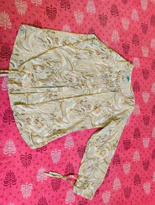 Patterned Long Sleeve Blouse