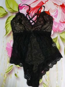 (1103)Black Lace Bodysuit
