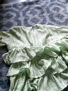 Cute mint green layered top