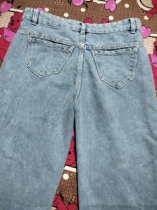 ice blue straight jeans for women girl&#39;s