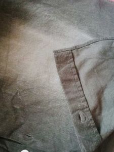 Stylish dark green Striped Shirt chest 50 inch