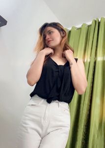Sleeveless Black Top