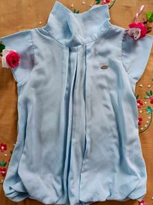 Sky Blue Basic Top for Girls 💙