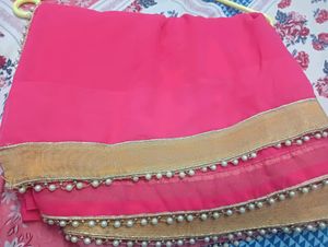 Georgette Pink Saree