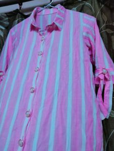 Striped Button-Down Top