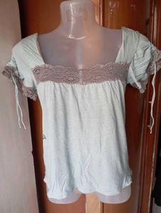 Cute Lace Trim Top