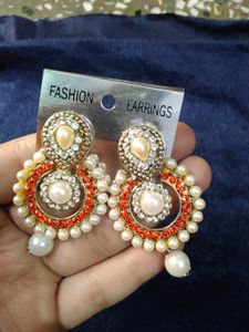 Gold Plated Contemporary Drop Earring (Chandbalis)