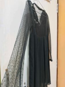 Sheer Sleeve Lace Dress