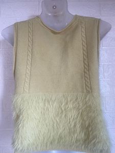 Cute Fuzzy Button Vest