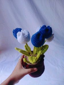 Handmade Crochet Tulip Plant