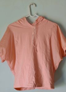 Orange Sleeveless Sweatshirt