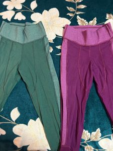 Two Pairs of Colorful Yoga Pants